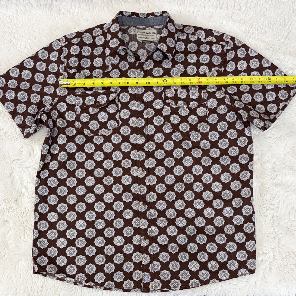 CODY JAMES Authentic Western Apparel Size XL,Men's Brown Patterned Shirt - Picture 10 of 16